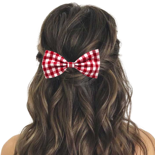 Classic Red Gingham - Hair Bow