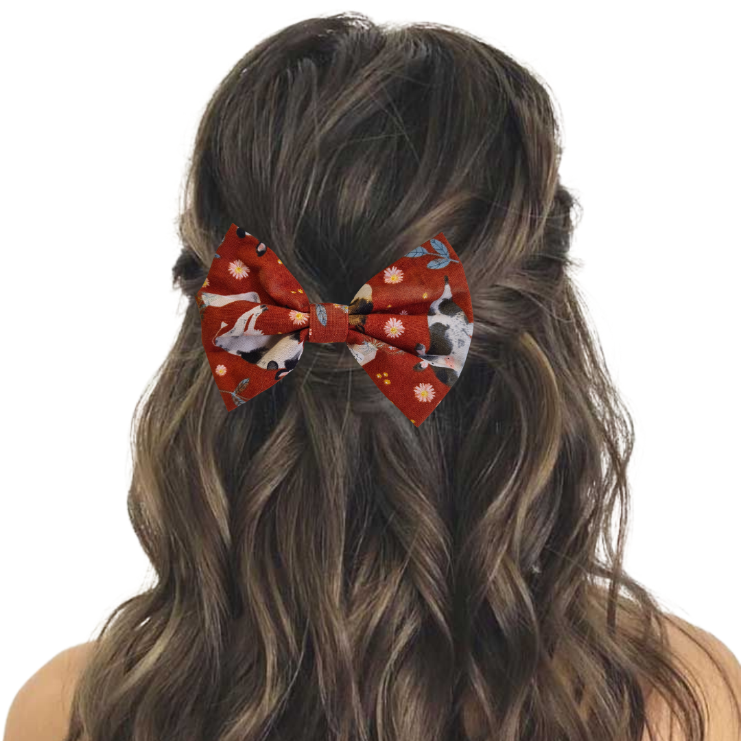 Country Cows - Hair Bow