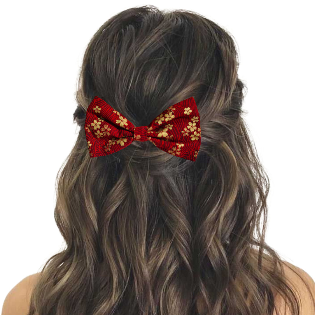 Japanese Flower Hill - Hair Bow