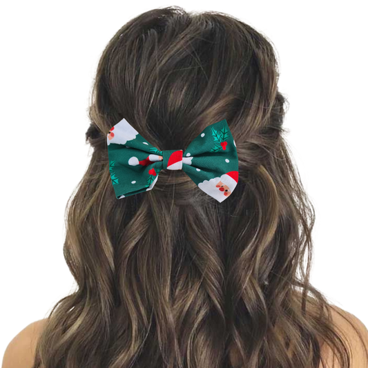 Christmas Jolly Santa - Hair Bow