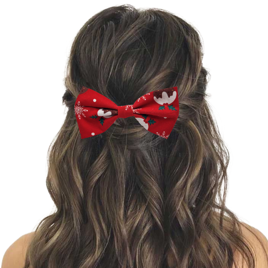 Christmas Pudding - Hair Bow