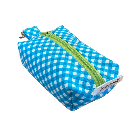 Blue Mini Gingham - Poop Pouch
