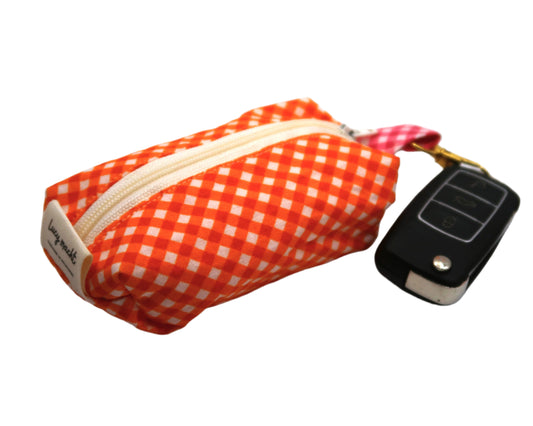 Mandarin Mini Gingham - Keyring Pouch