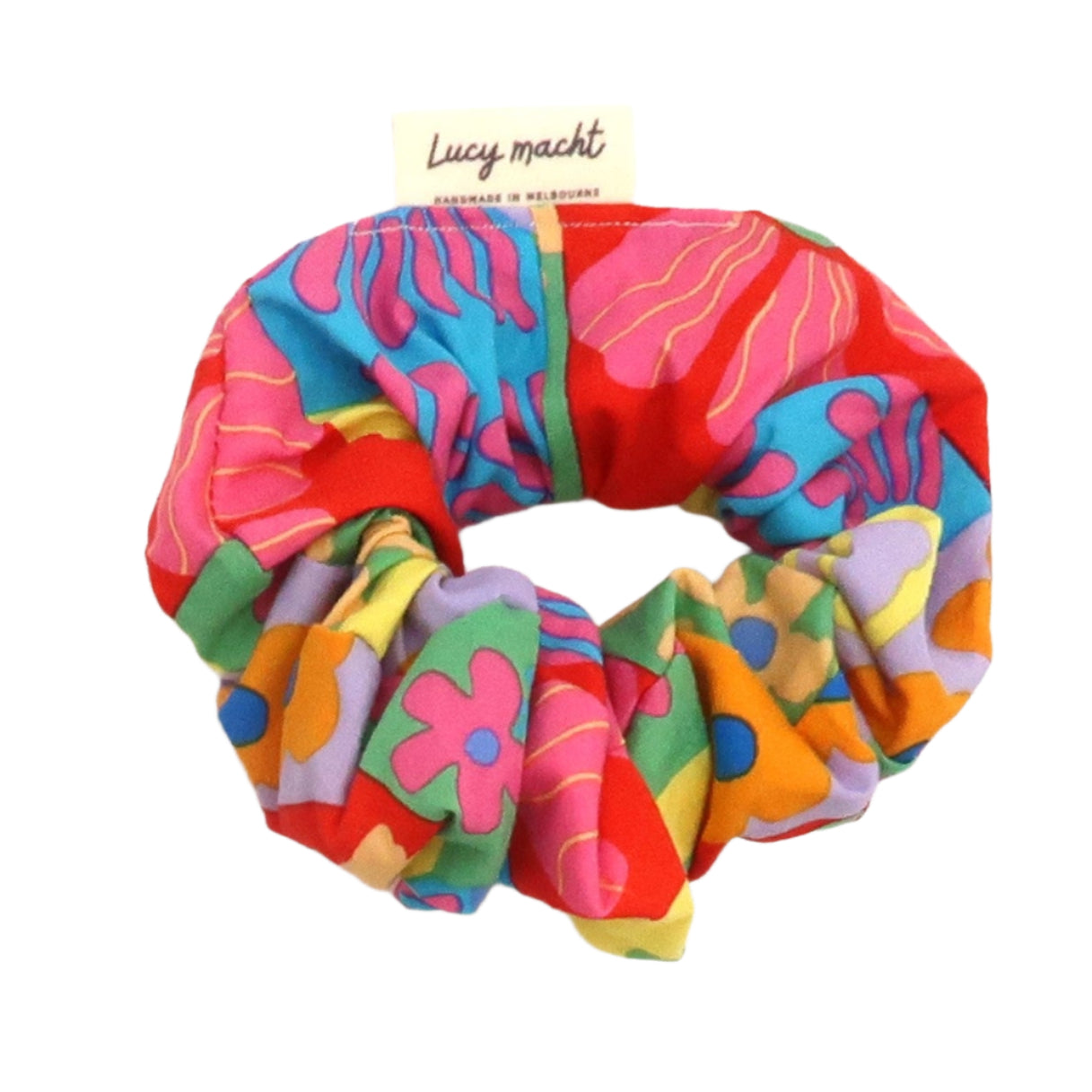 Neon Blumen - Scrunchie