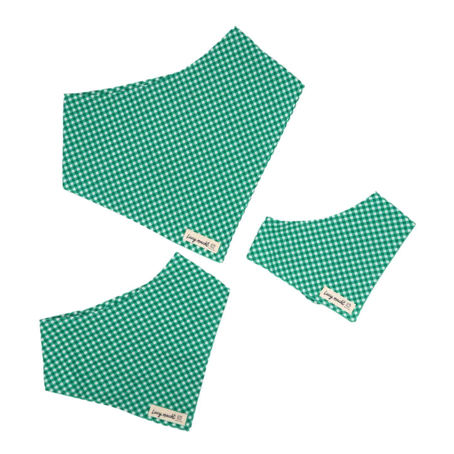 Mint Mini Gingham - Halstuch für Haustiere