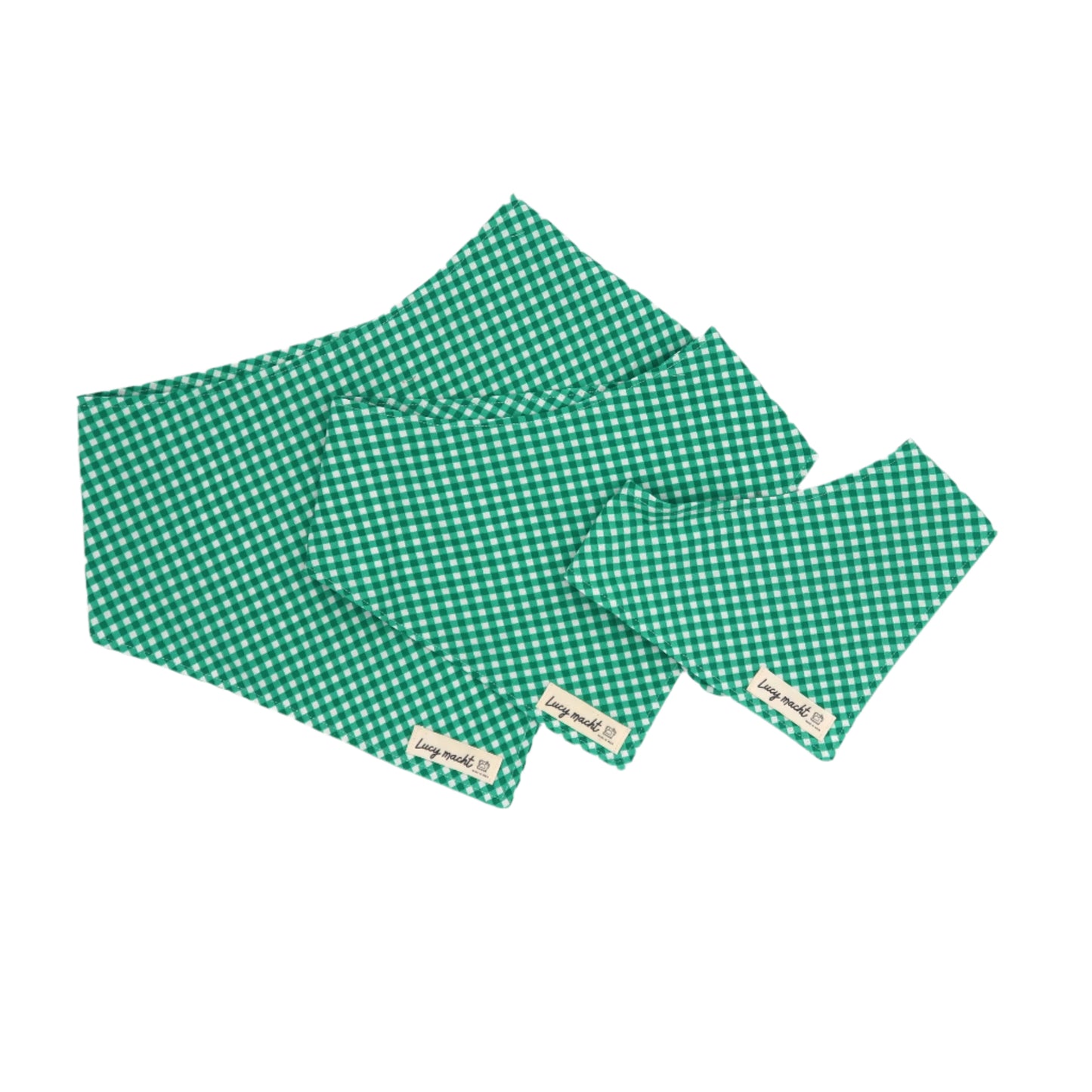 Mint Mini Gingham - Halstuch für Haustiere