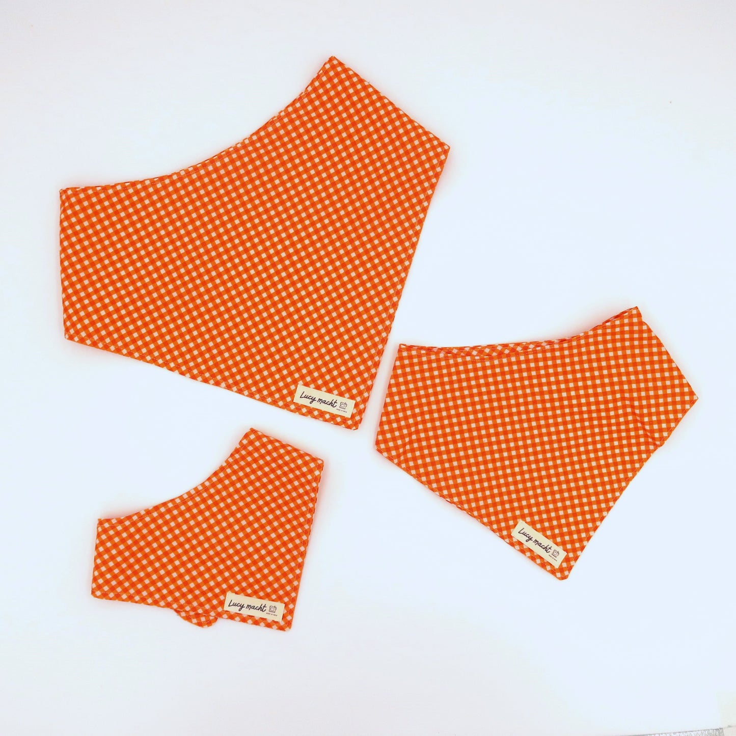 Mandarin Mini Gingham - Halstuch für Haustiere