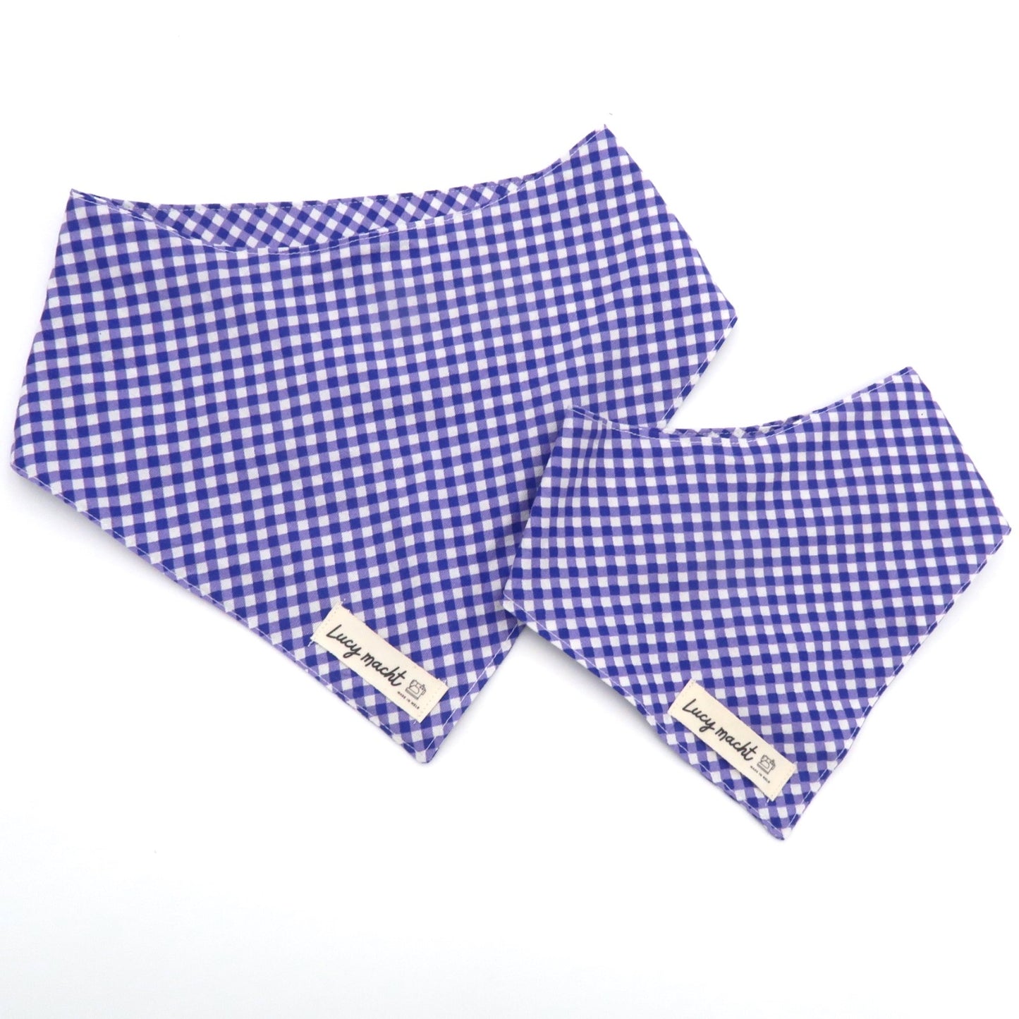 Trauben-Mini-Gingham - Halstuch für Haustiere