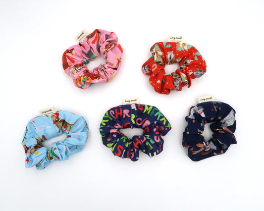 Christmas Festive Pups - Scrunchie