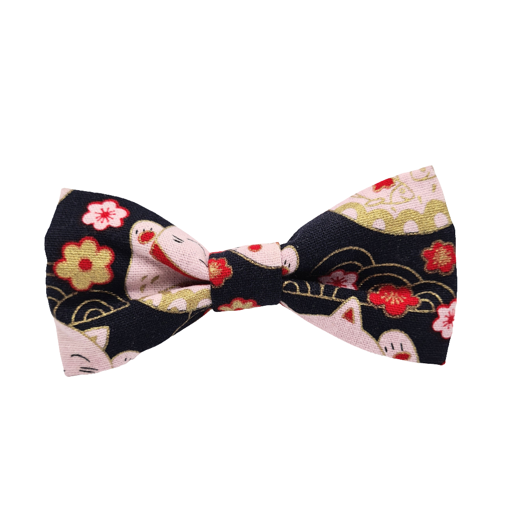 Black Lucky Cat - Pet Bow Tie