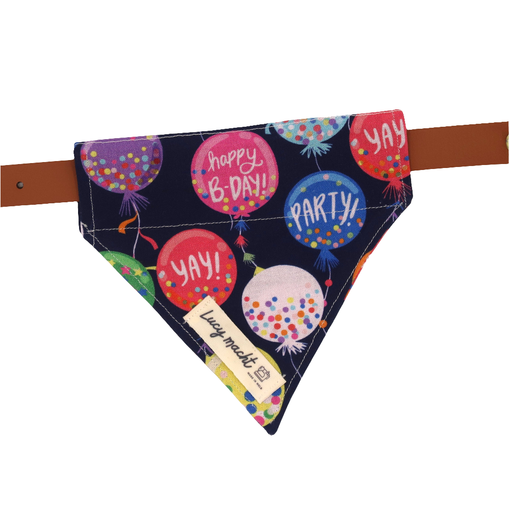 Happy Birthday Ballons - Haustierhalsband Bandana
