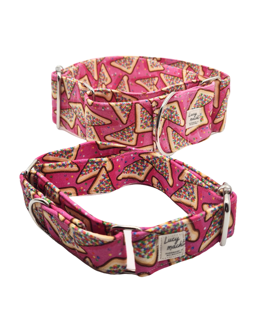 Pink Fairy Bread - Martingale Dog Collar