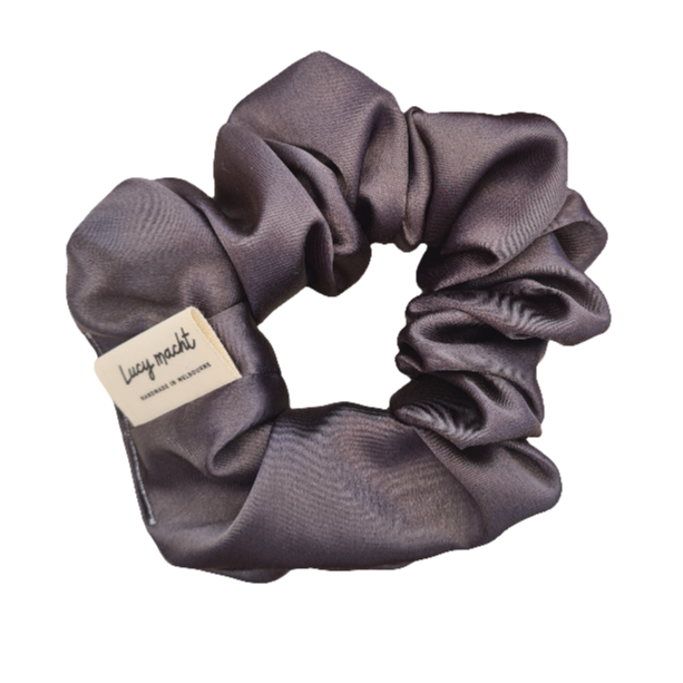 Graphite - Satin Scrunchie