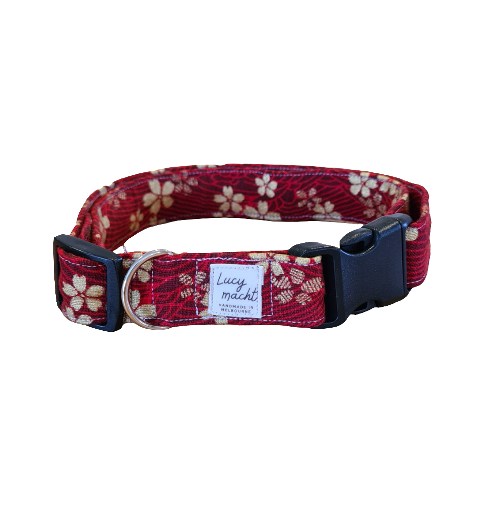 Japanese Flower Hill - Adjustable Dog Collar