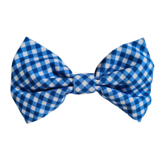 Navy Mini Gingham - Hair Bow