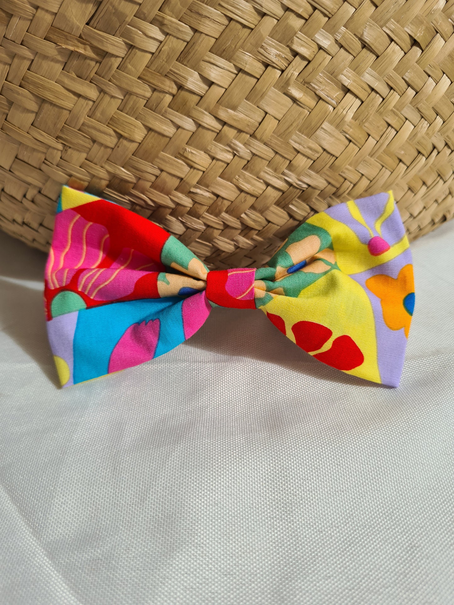 Neon Flowers - Pet Bow Tie