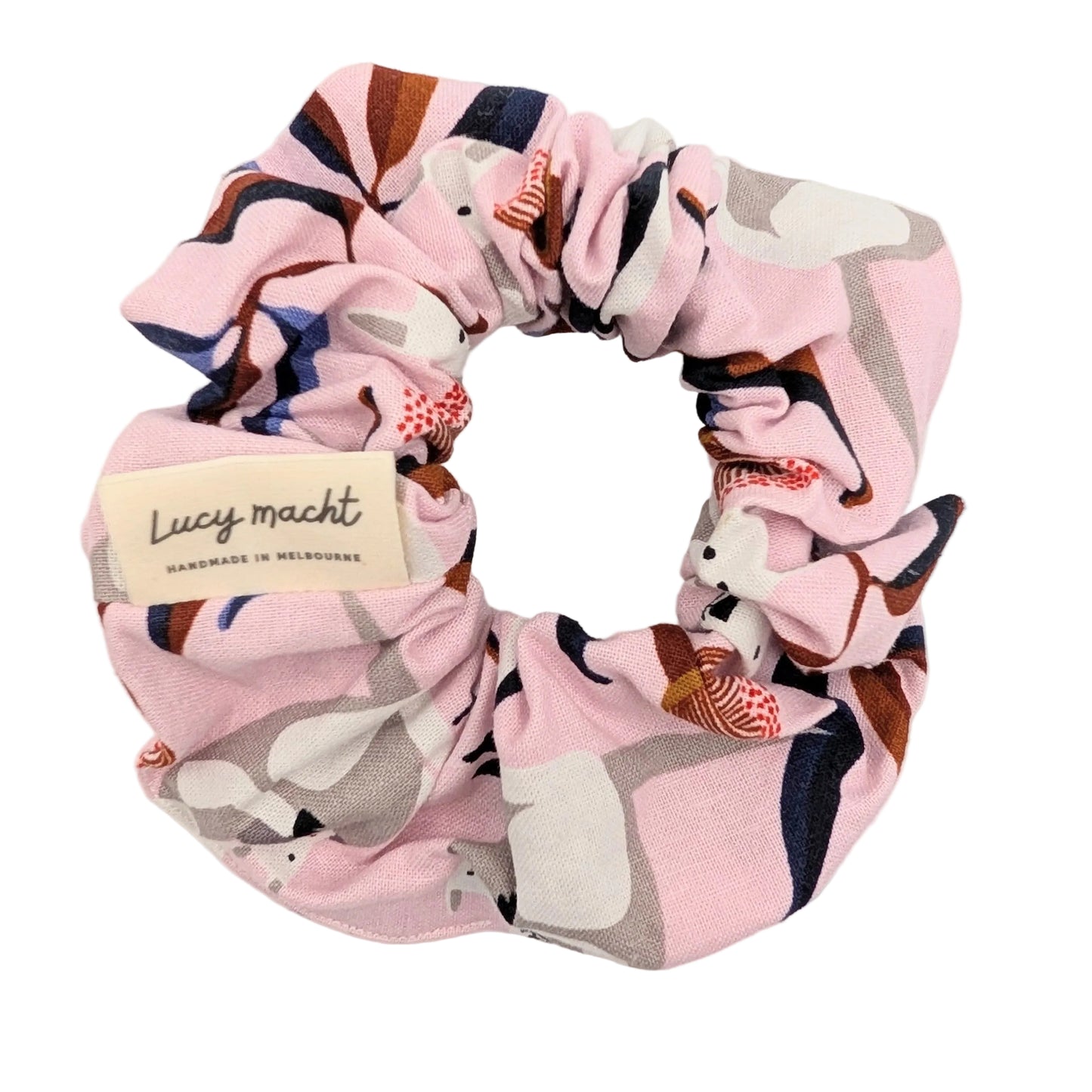 Pink Kangaroo - Scrunchie