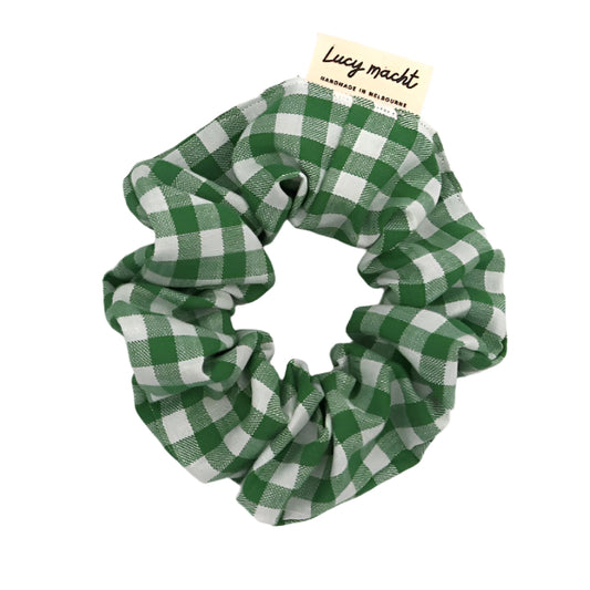 Classic Green Gingham - Scrunchie