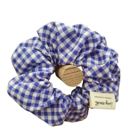 Grape Mini Gingham - Scrunchie