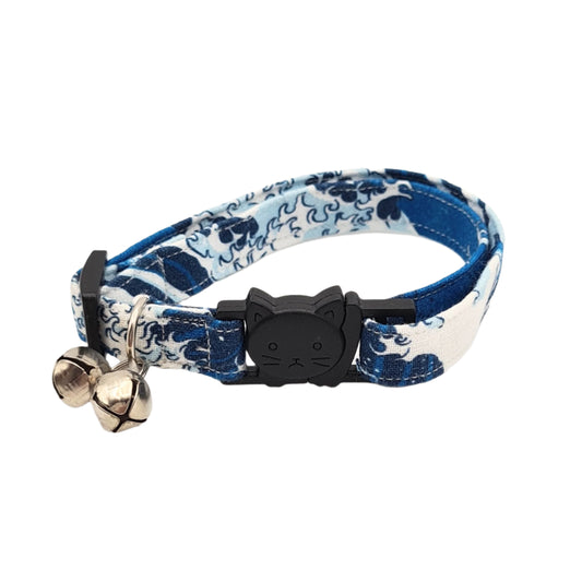 Japanese Wave - Adjustable Cat Collar