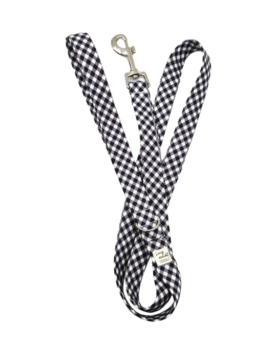 Blackberry Mini Gingham - Dog Lead