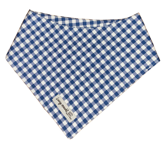 Classic Navy Gingham - Pet Tie Bandana