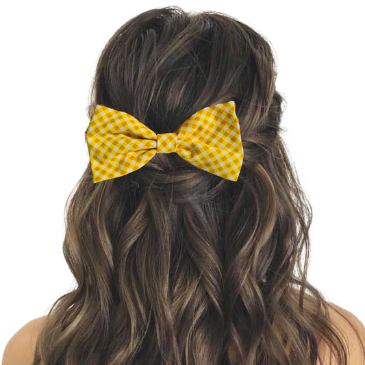 Sunshine Mini Gingham - Hair Bow