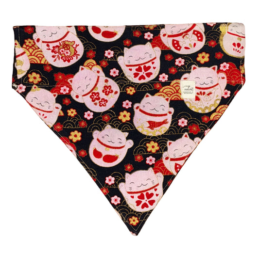 Lucky Cat Black - Pet Collar Bandana