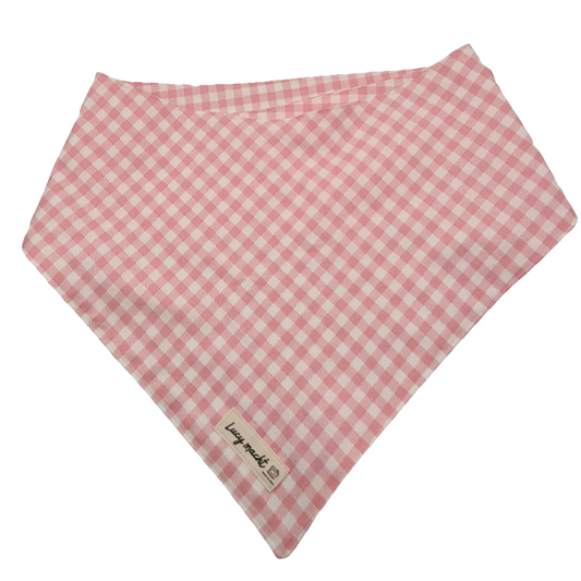 Pastel Pink Gingham - Pet Tie Bandana