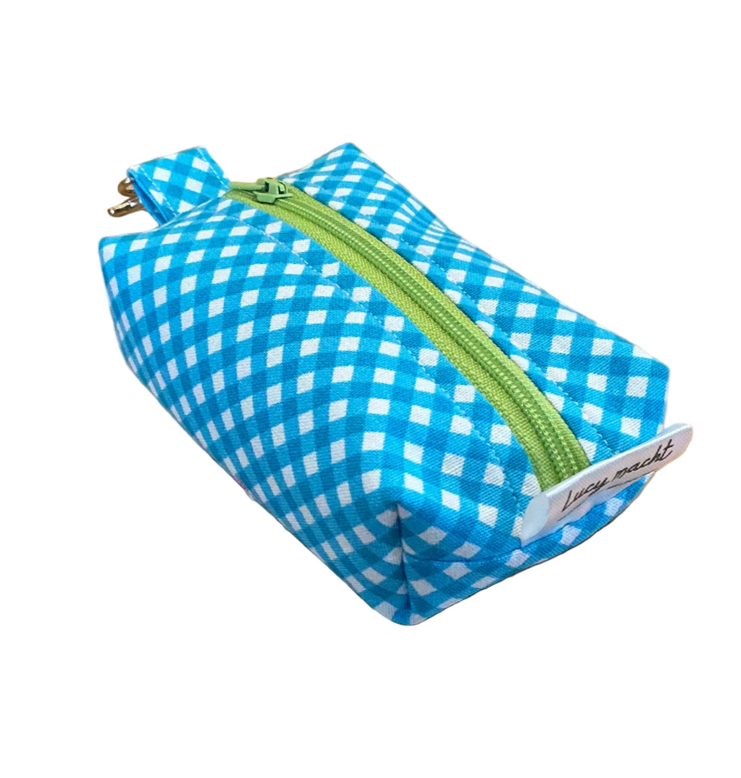 Blue Mini Gingham - Poop Pouch