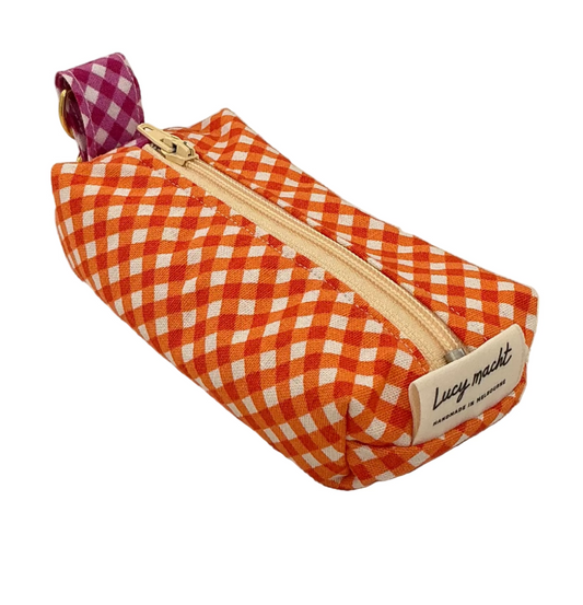 Mandarin Mini Gingham - Poop Pouch