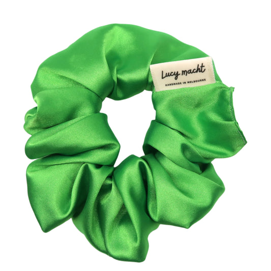 Kelly Green - Satin Scrunchie