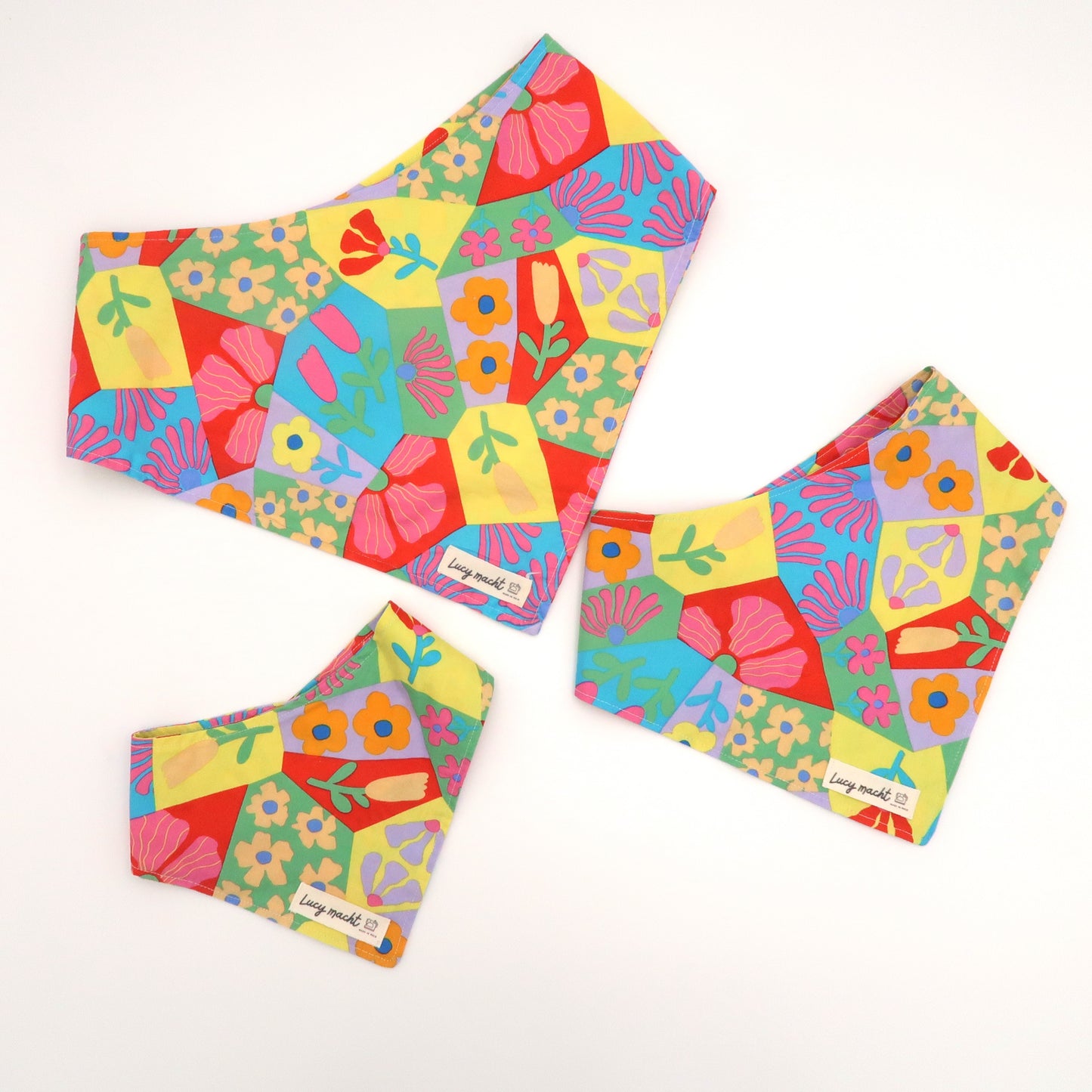 Neon flowers - Pet Tie Bandana