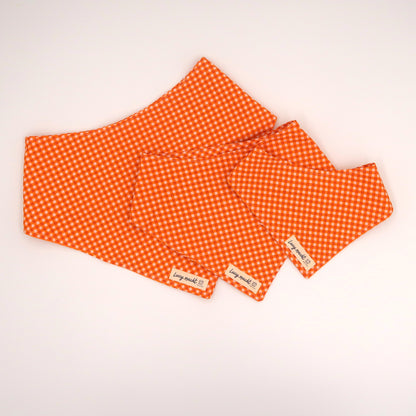 Mandarin Mini Gingham - Pet Tie Bandana