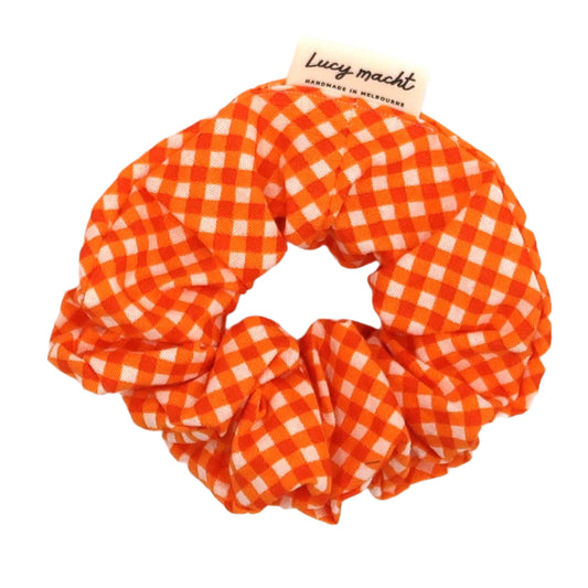 Mandarin Mini Gingham - Scrunchie