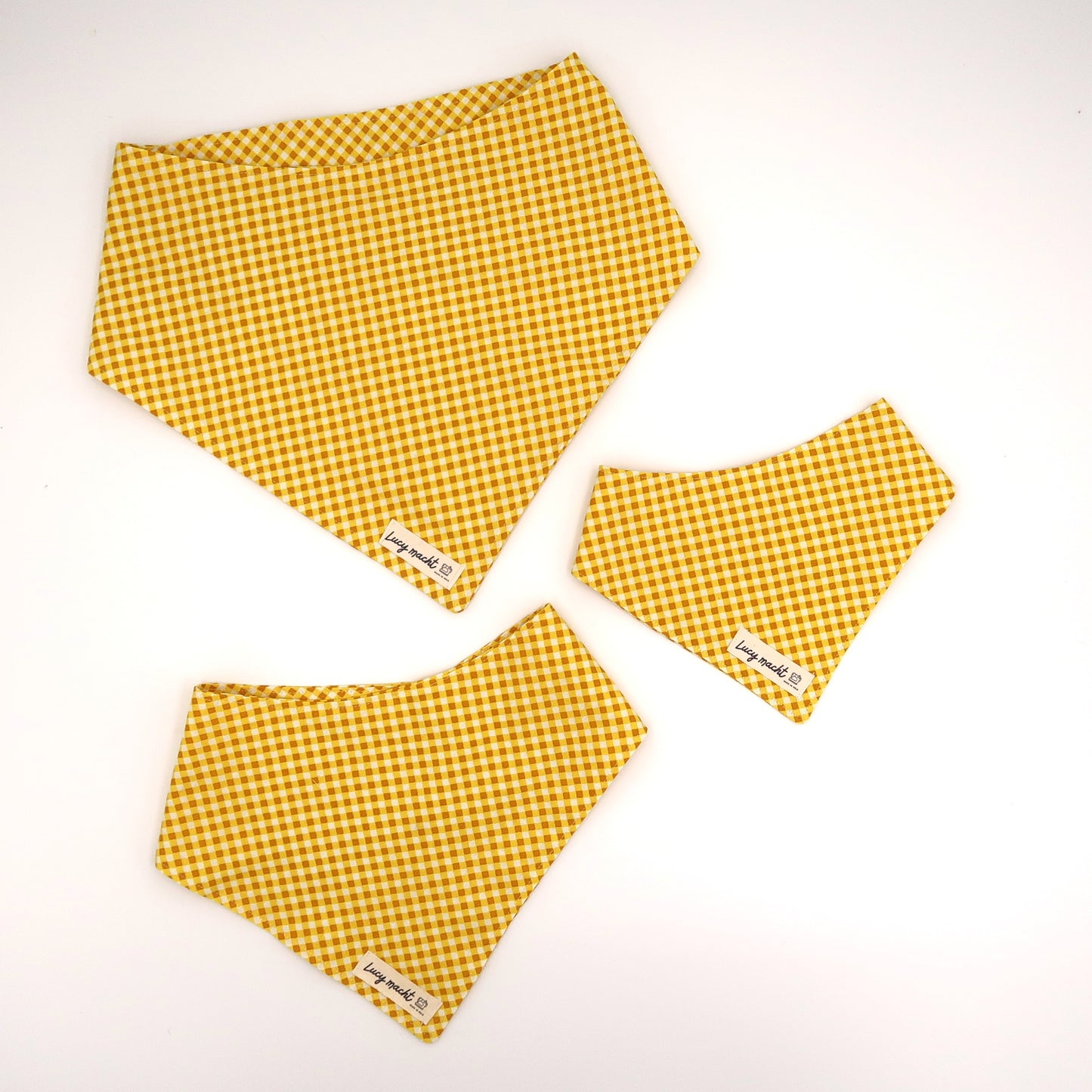 Sunshine Mini Gingham - Pet Tie Bandana