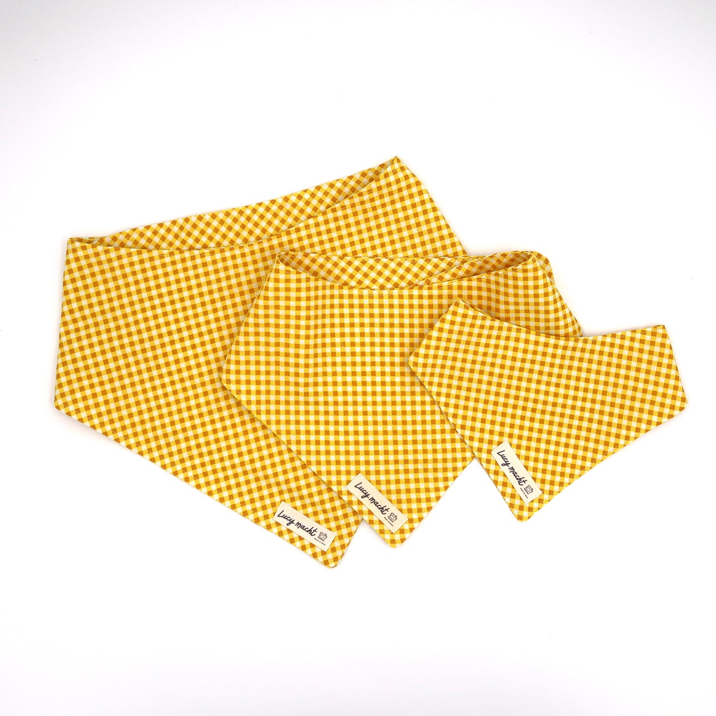 Sunshine Mini Gingham - Pet Tie Bandana