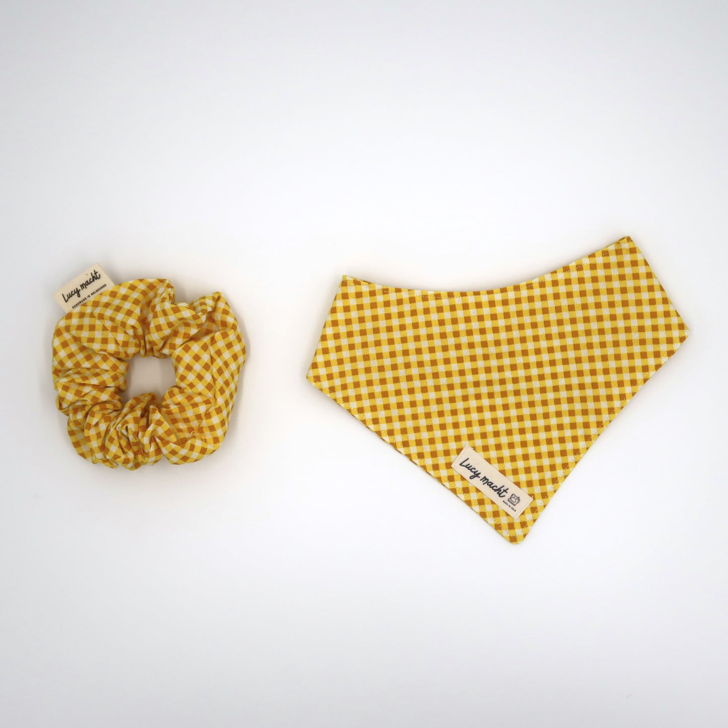 Sunshine Mini Gingham - Pet Tie Bandana