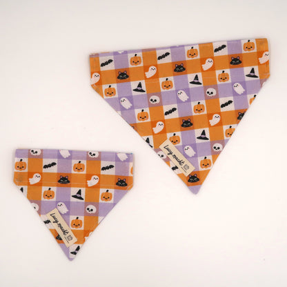 Halloween Spooky Check - Pet Collar Bandana