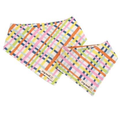 Pastel Check - Pet Tie Bandana