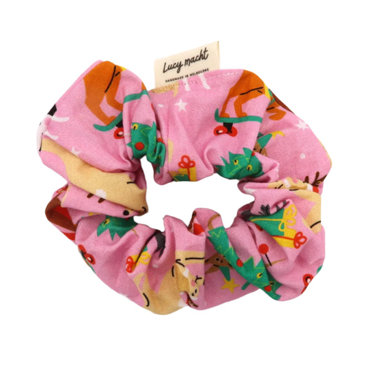 Christmas Festive Pups - Scrunchie
