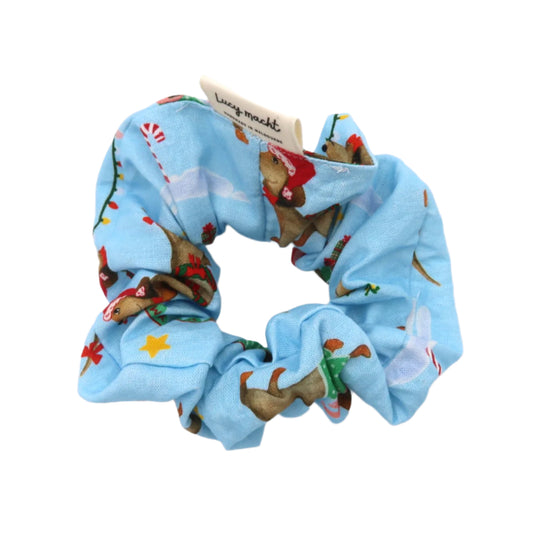 Christmas Daschund - Scrunchie