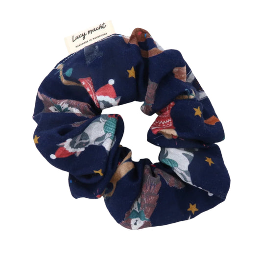 Christmas Dogs and Cats - Scrunchie