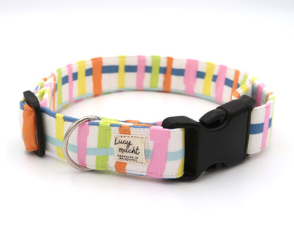 Pastel Gingham - Adjustable Dog Collar