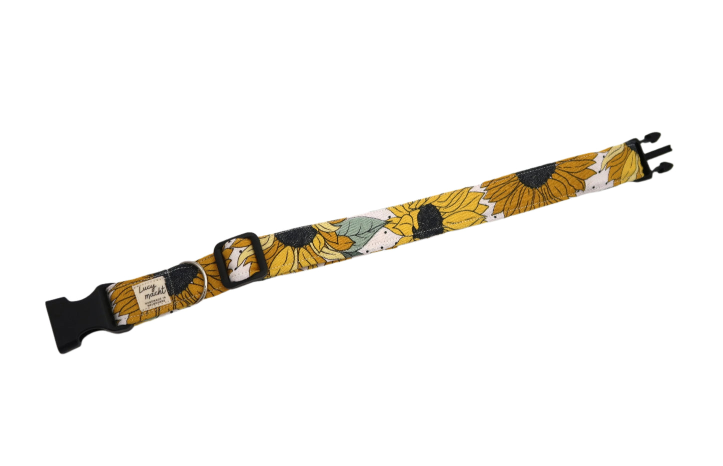 Sunflowers and Spots - Adjustable Dog Collar