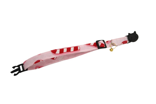 Christmas Candy Canes - Adjustable Cat Collar