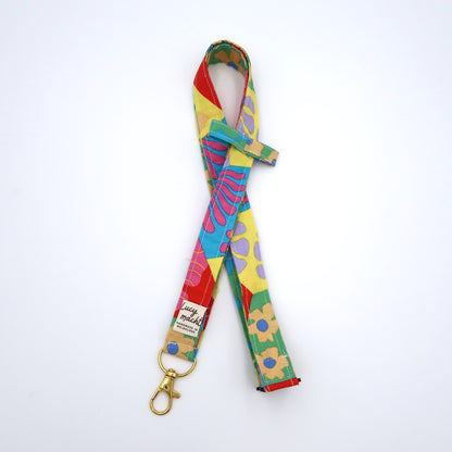Neon Flowers - Luxe Lanyard