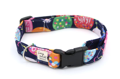 Happy Birthday Balloons - Adjustable Dog Collar