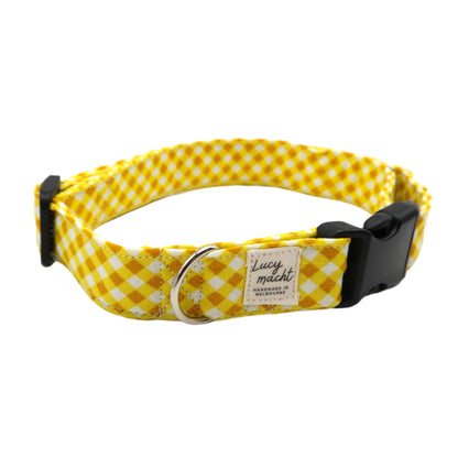 Sunshine Mini Gingham - Adjustable Dog Collar