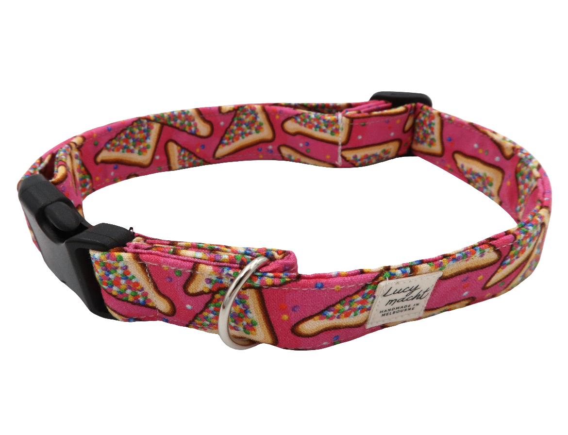 Pink Fairy Bread - Verstellbares Hundehalsband